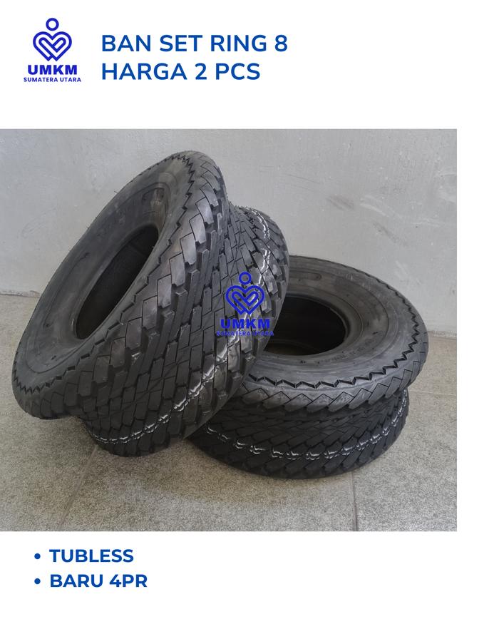 Ban Set 2 pcs tubless uk 18X8-50-8 Ban ring 8 / ban atv / Ban Gokart / Ban Buggy / Ban Forklift / Ba