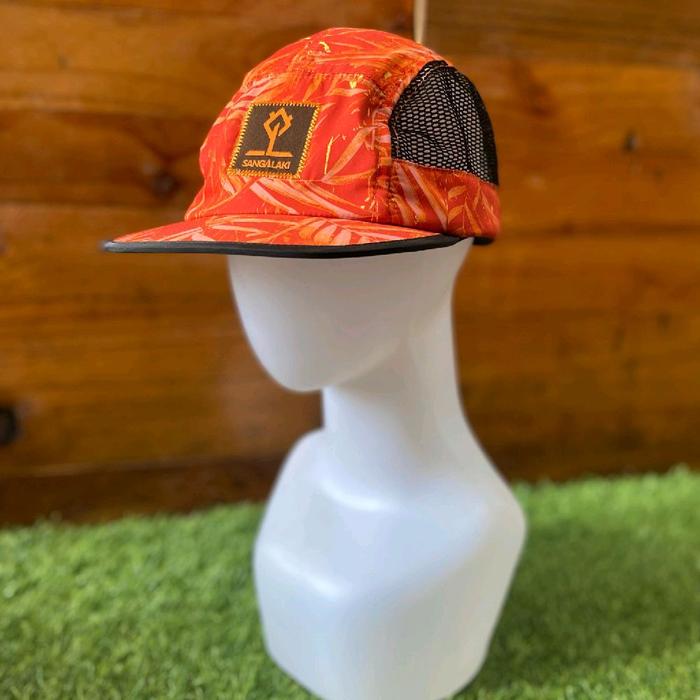 Topi SANGALAKI NB Sportcap Square Flying Leaves Orange Camo Black