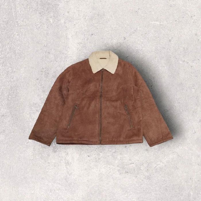 Vintage 90's Uniqlo Faux Suede Style Lined Jacket Original