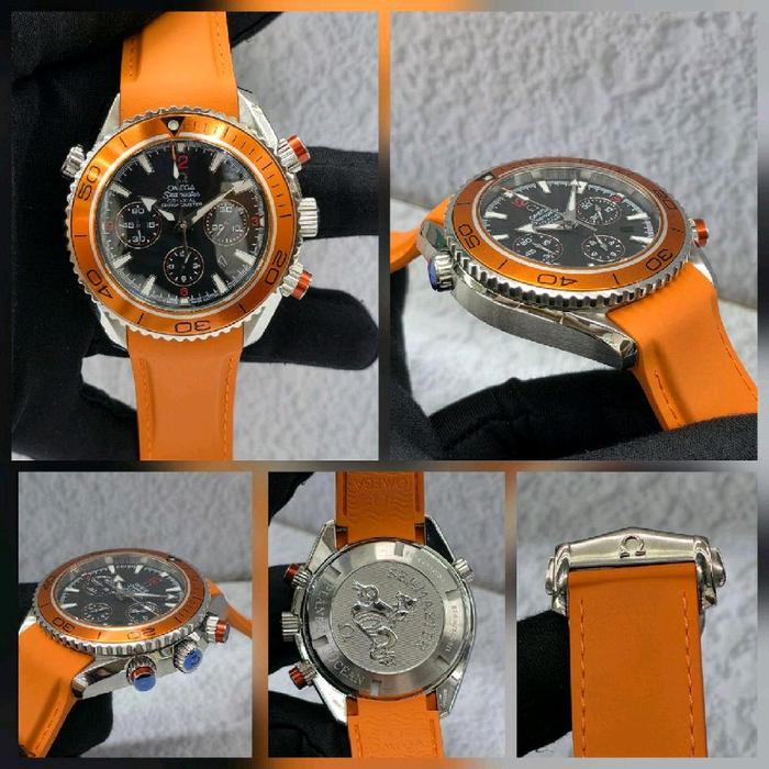 JAM TANGAN TERBARU OMEGA SEMASTER PLANET OCEAN CHRONO SWISS AUTOMATIC DM 43MM
