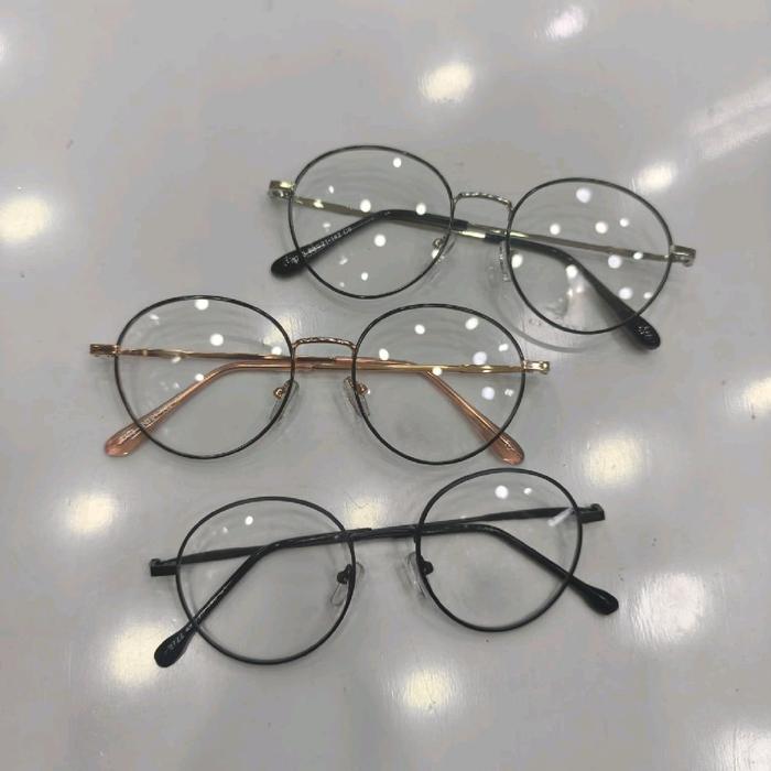 (9722) Frame dan Kacamata Afgan Bulat Besi Titanium Trendy 2025 Nyaman Awet Tahan Lama Hijab Friendl