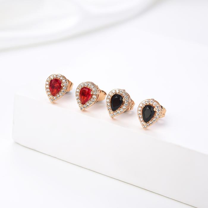HYL JEWELRY Anting titanium emas batu bata titanium korea tusuk 39e