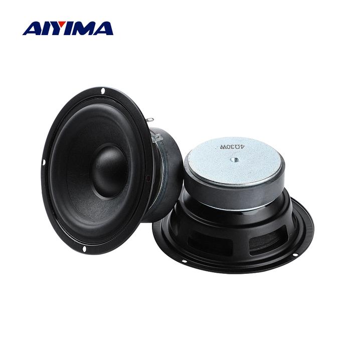 AIYIMA 2Pc 4.5'' Full Range Frequency Speaker 4.5 Inch 4 Ohm 30W