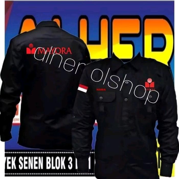 ready stok bordir kemeja mayora baju mayora seragam mayora Pdh mayora kemeja kerja mayora baju kerja