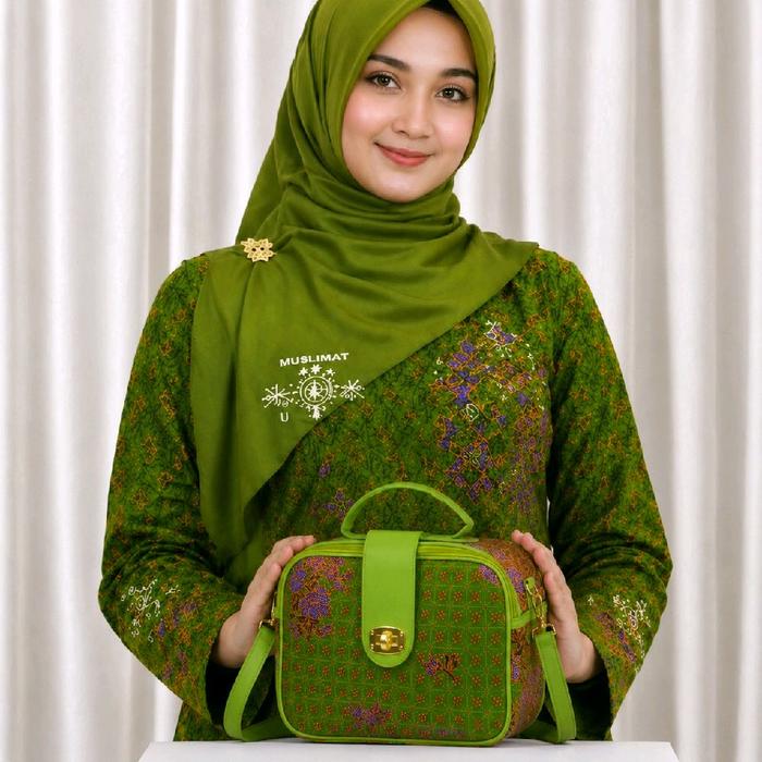 TAS MUSLIMAT NU KOTAK/ TAS PENGAJIAN MUSLIMAT NU/ TAS  WANITA MUSLIMAT Kulit