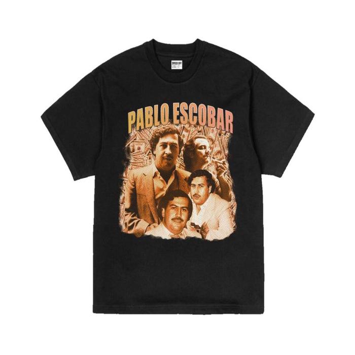 [COD]T-shirt Vintage Premium Kaos Dewasa Unisex PABLO ESCOBAR Super Tebal