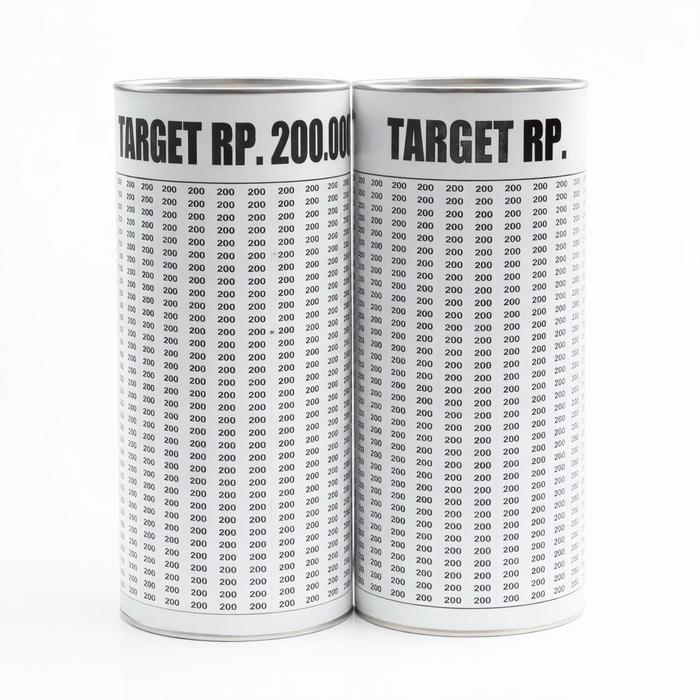 Celengan jumbo Permanen Target 200 juta 200k tabungan target jumboo ka bah xxl  karakter haji mekah
