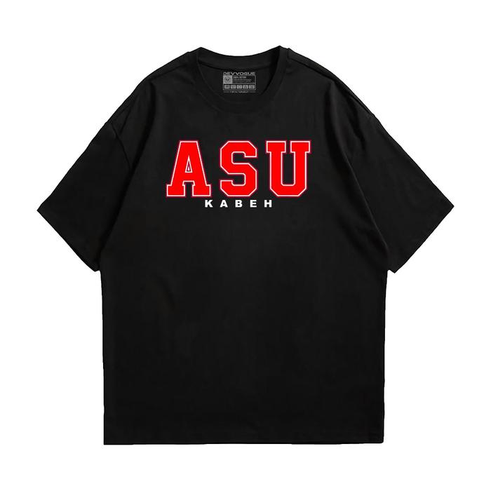 Devvogue T-shirt Plesetan Asu Kabeh Kaos Hitam Unisex