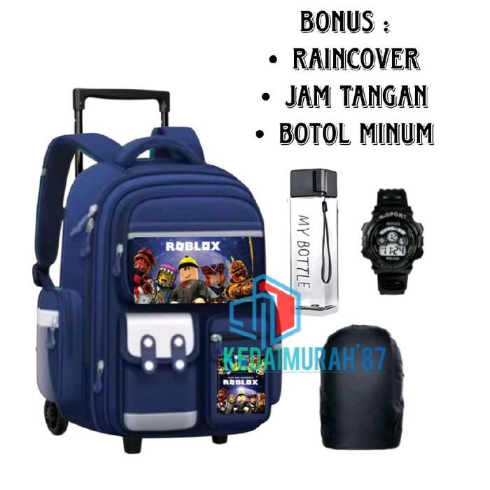 PREMIUM Tas Trolley Anak Roblox Tas Sekolah TK SD Anak Laki-laki Tas Dorong Sekolah Anak karakter Ro