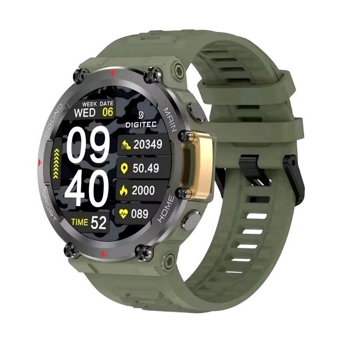 Jam Tangan Pria Smart Watch Digitec GAMA HIJAU Original SW Strap Rubber