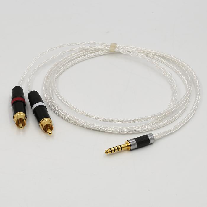 OCC copper 4.4mm to 2 RCA Balance Replacement Auido Upgrade Cable