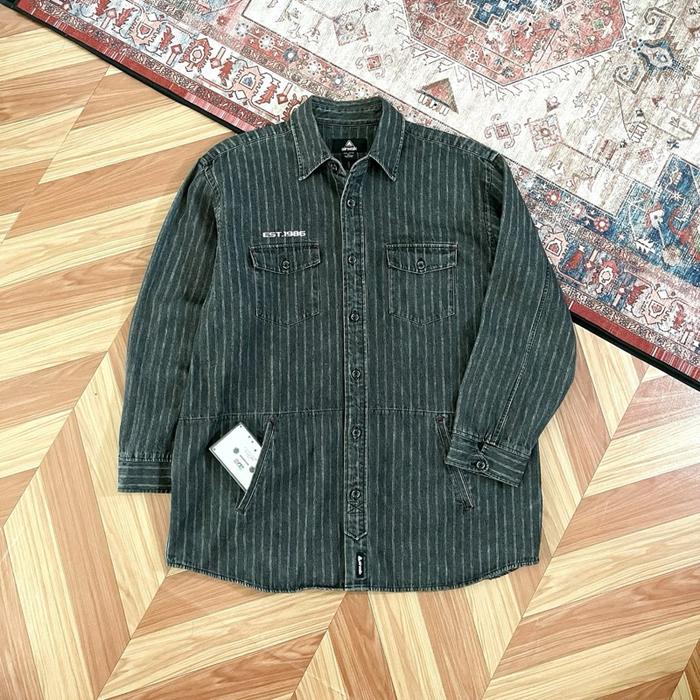 Jacket Jeans Parka AIRWALK Darkgrey Stripe