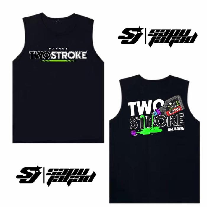 Singlet Garage Two Stroke Free Stiker