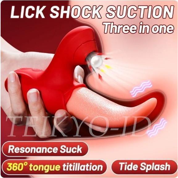 Seshlar Rose Tongue Licking Sucking Toys R Wanita - 2In1