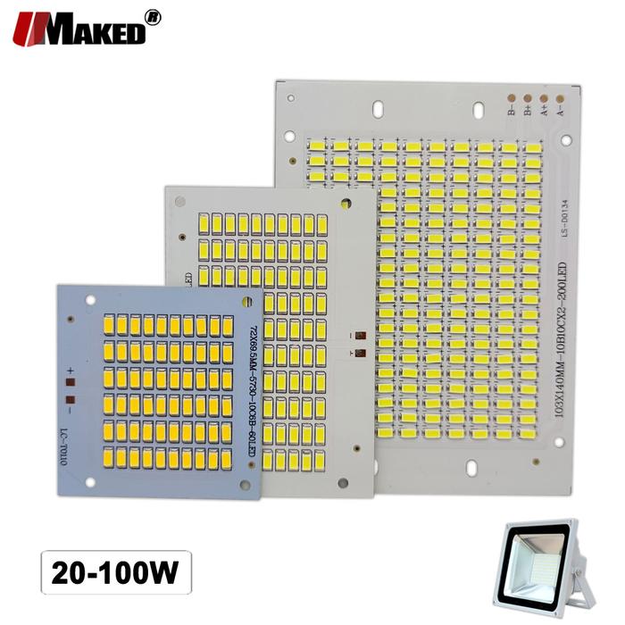 5PCs LED SMD5730 Floodlight Replace PCB Plate 20W 30W 50W 100W 100%
