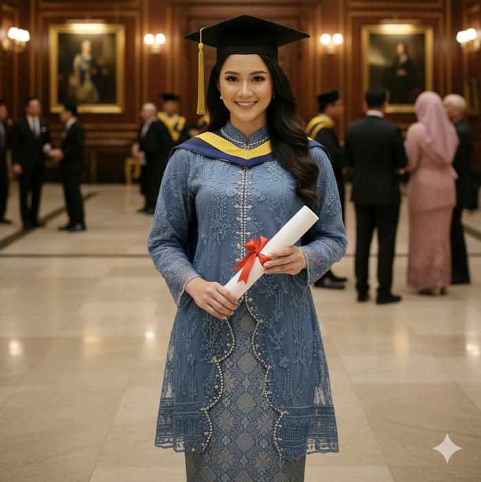 Kebaya Wisuda Mahira  Model Tunik / Baju Kebaya Lamaran / Kebaya Pernikahan / Kebaya Modern