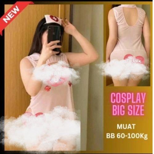 Lingerie SEXY Cosplay Nurse Suster Size BESAR JUMBO BB 60-100 kg VOL