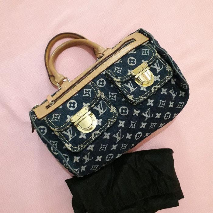 Tas Second Branded LouisVuitton Preloved Bekas Bahan Denim