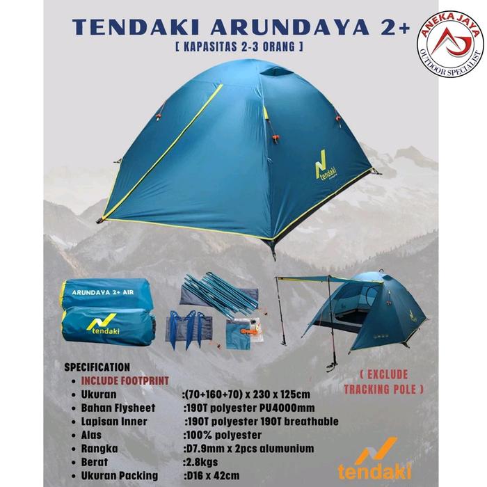 TENDAKI ARUNDAYA 2+ KAPASITAS 2-3 ORANG