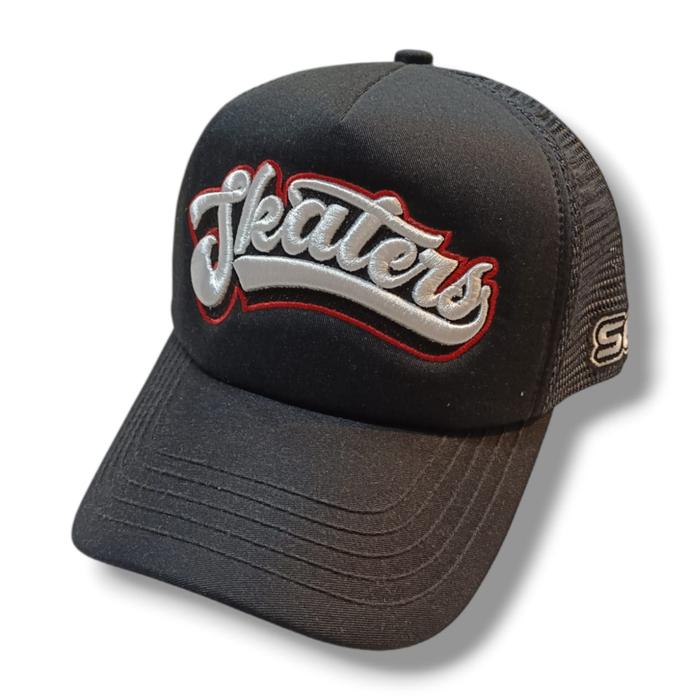 Skaters Topi Trucker Hat Font 2 ZC029 Embro Black Topi Original Skaters
