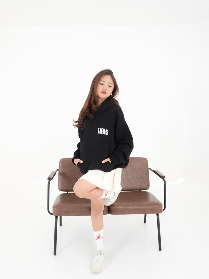 JAKET HOODIE GRAPHIC HITAM LXCASUAL 'LX BANDANA NEW'