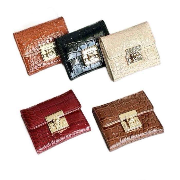 Dompet Mini Felos Wanita Leather Premium Kulit Kartu Uang