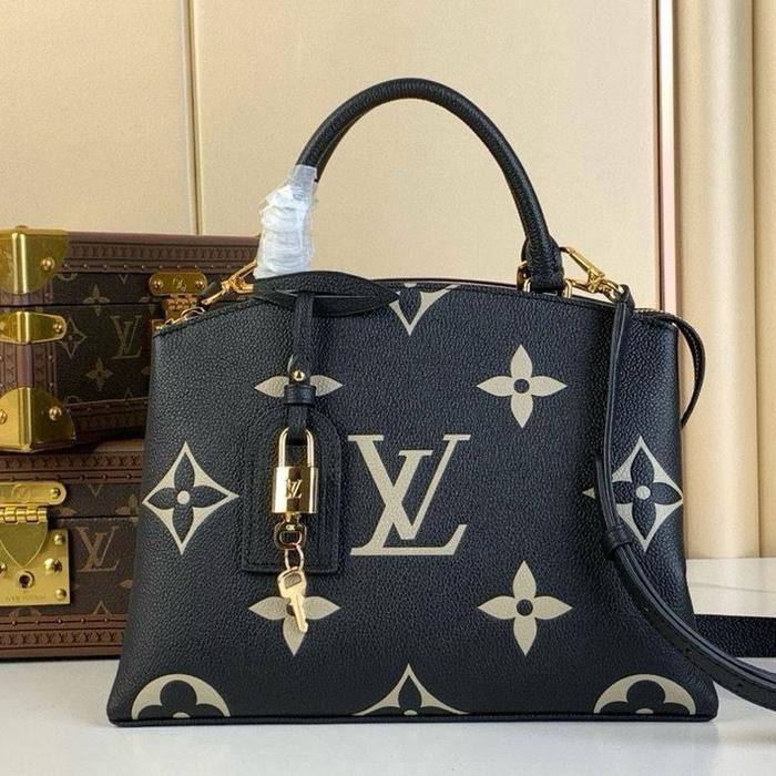 Tas L0UIS VUITT0N Petit Palais Black Bicolor Empreinte Microchip Ghw
