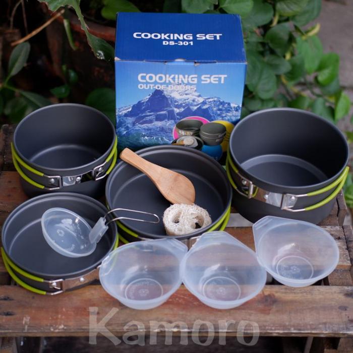 Cooking Set Ds 301 - Nesting Alat Masak Camping