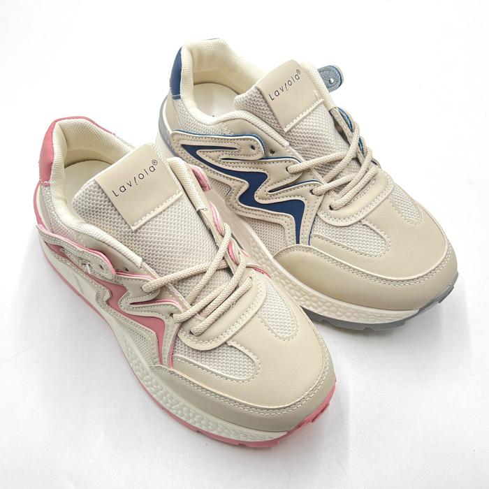 Laviola 4619LSY - Sneakers Casual Wanita Pink dan Blue