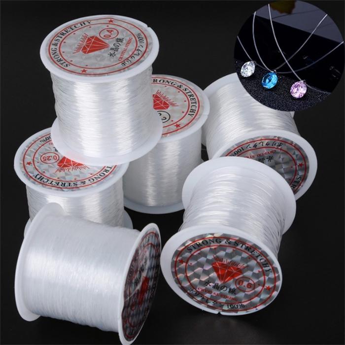 Tali Benang Karet Elastis 60 Meter Super Kuat Untuk Manik Manik Gelang Kalung