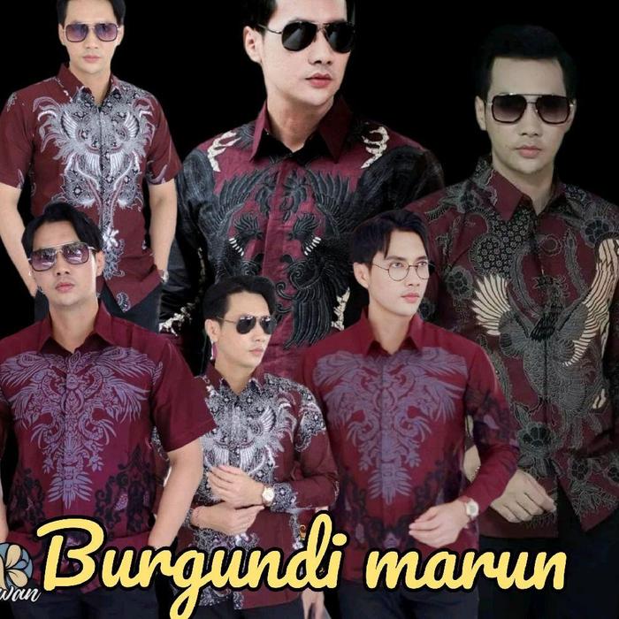 Batik Pria Lengan Panjang Modern Premium Kemeja Batik Pria Dewasa Panjang Pendek Reguler Fit Sowang 