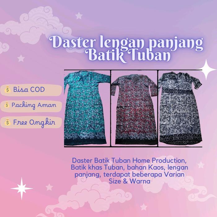Daster batik tuban lengan panjang Dewasa