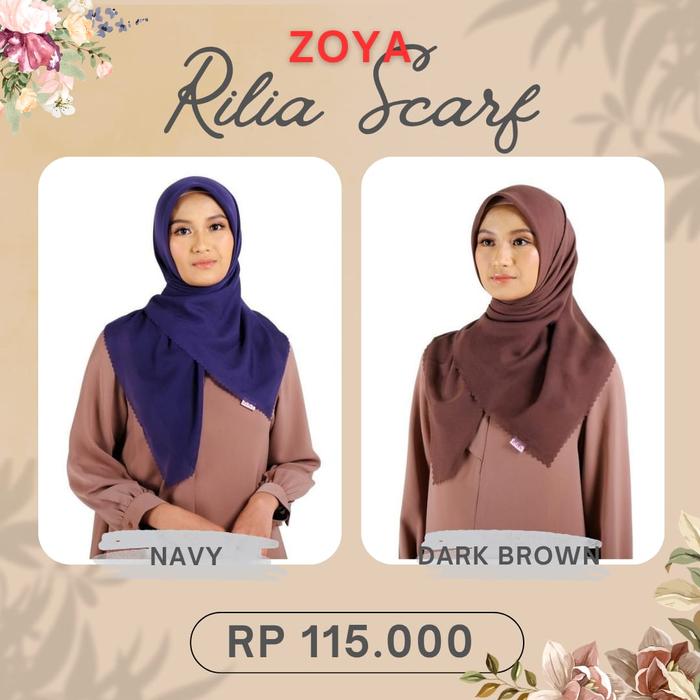 RILIA SCARF BY ZOYA HIJAB SEGIEMPAT POLOS PREMIUM