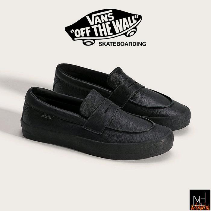 Vans Slip-On Skateboarding Loafer Style 53 Leather Fullblack Original 100%