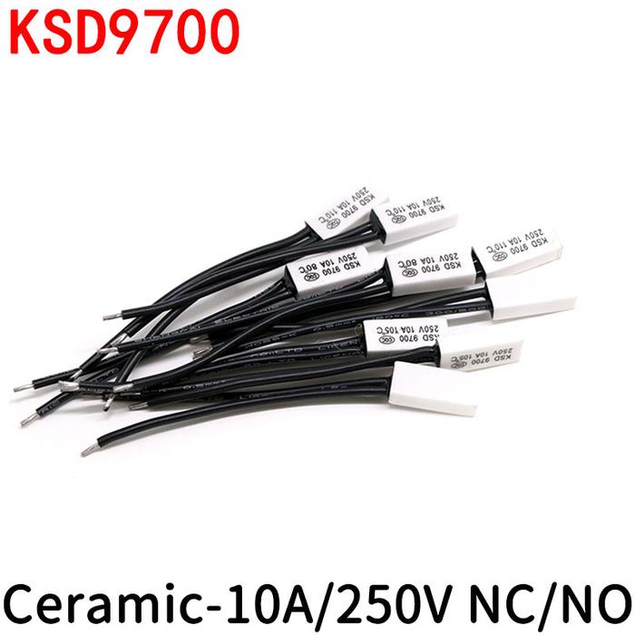 2/5Pcs KSD9700 250V 10A Temperature Switch NC/NO Thermal Control 40
