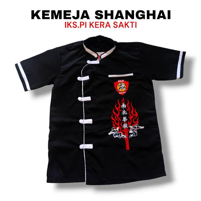 Hem iks.pi kera sakti hitam 56 / kemeja Shanghai iks.pi kera sakti