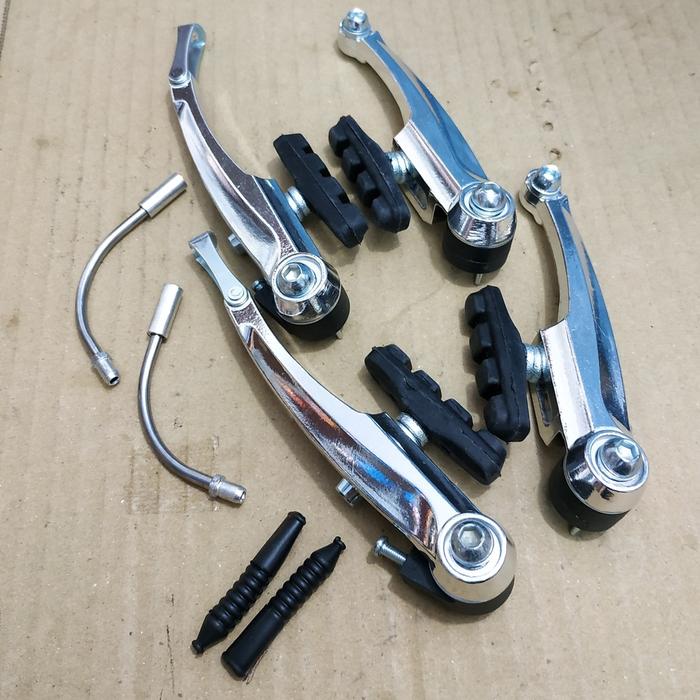 "Jual Produk V Brake Rem Power Taiwan Alloy MTB BMX Silver ''