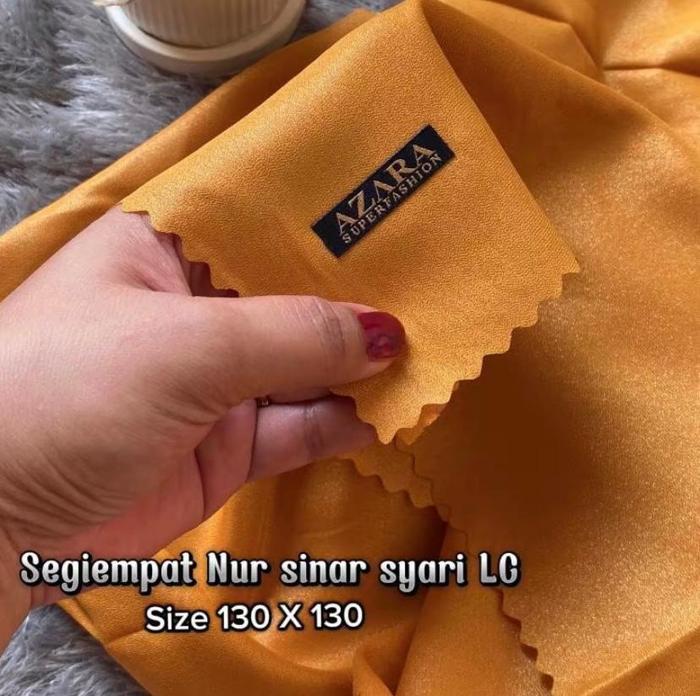 AZARA Segiempat Syari 130x130 LC Segiempat Shinar Glamour Lasercute Azara Muslim Sinar Glitter Bahan