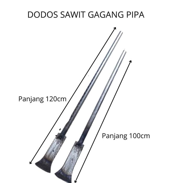 Linggis Dodos Sawit Gagang Pipa Panjang 100-120Cm