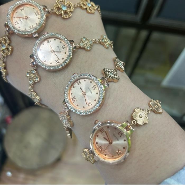 Jam tangan serut titanium Rose gold