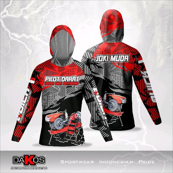 Jersey komunitas TRAKTOR tangan panjang fullprint//kaos traktor//baju traktor//pakaian pria//sport//