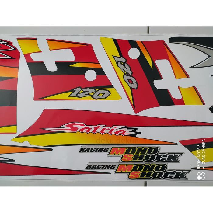 Striping sticker Suzuki Satria Hiu Merah Hitam OSEAN