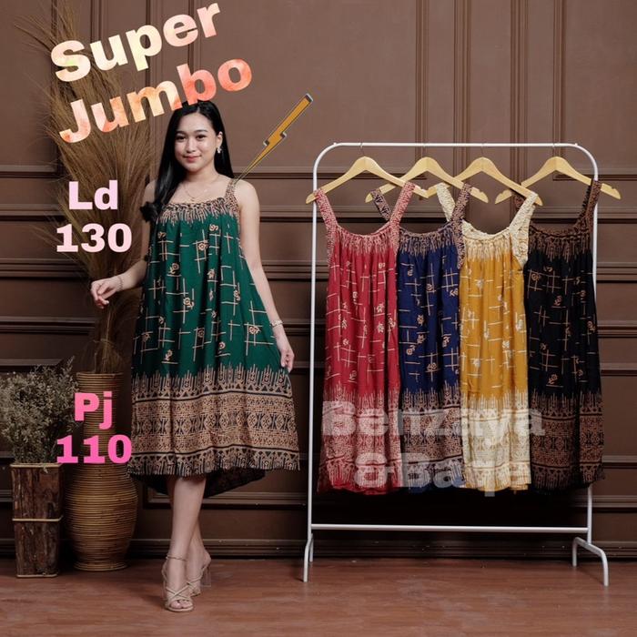 Super jumbo Big size double xxxl yukensi terbaru motif cantik kekinian sexy tanpa lengan tali satu b