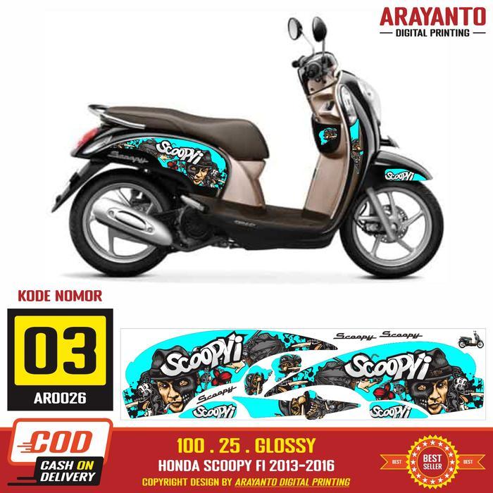 Stiker Striping Honda Scoopy FI 2013-2016 Variasi Decal AR0026