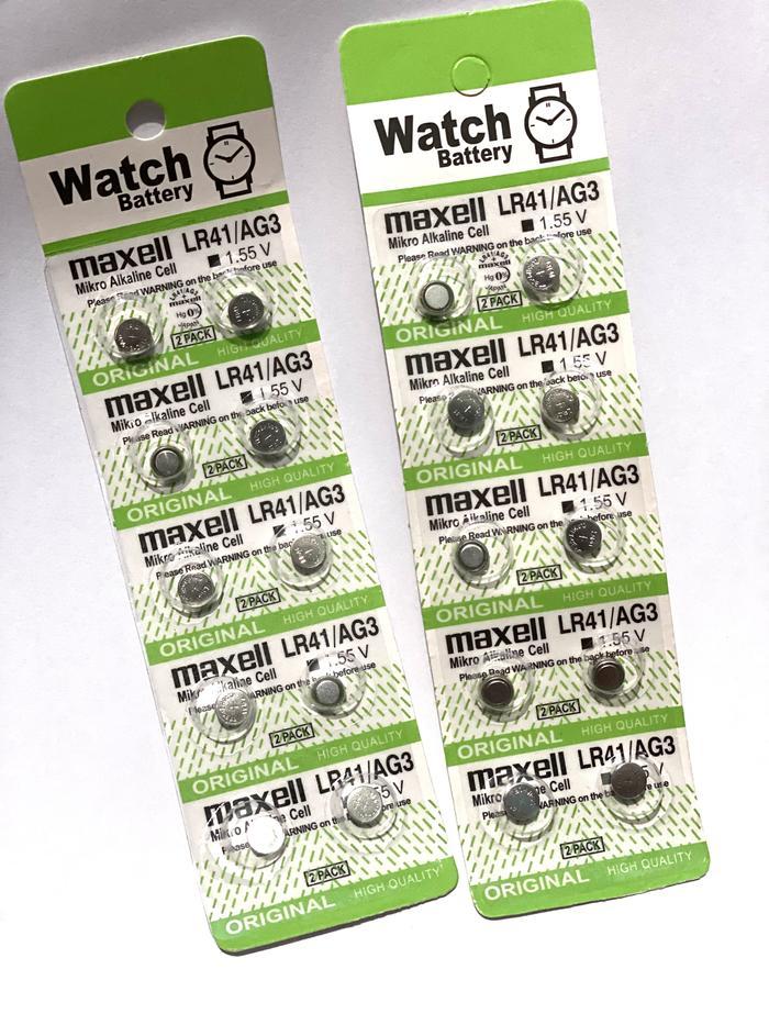 Baterai batre battery maxell LR41 / AG3 lembaran