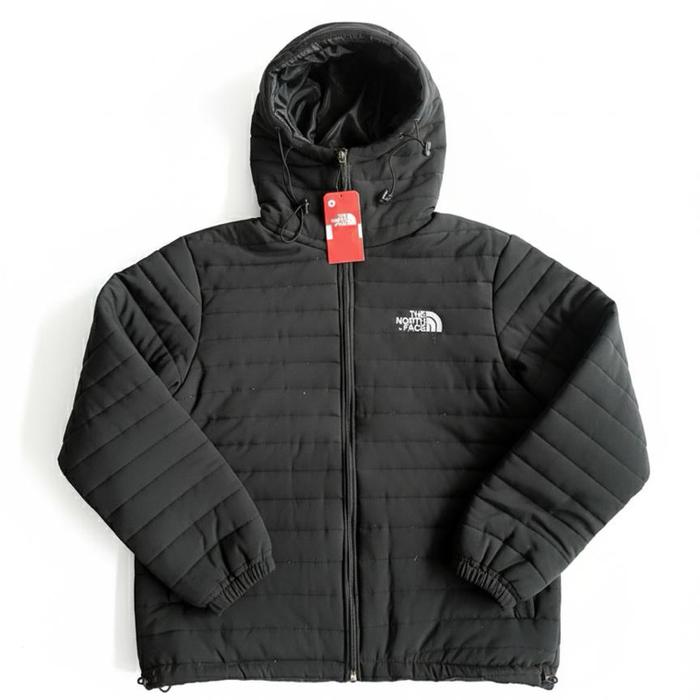 Jaket Puffer TNF Pria dengan Desain Hoodie