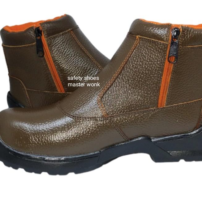 Sepatu Safety Kings Resleting Pria Sepatu Proyek Kerja Lapangan Septi Ujung Besi Shoes