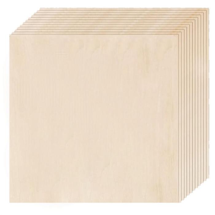 Basswood Sheets 12 Pack,12x12x1/8Inch Plywood Sheets,3mm Basswood for Laser Cutting,Laser Engraving 