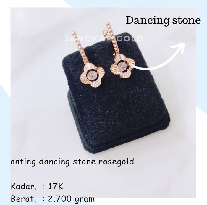 ANTING EMAS DANCING STONE CANTIK 2.700GR 17K