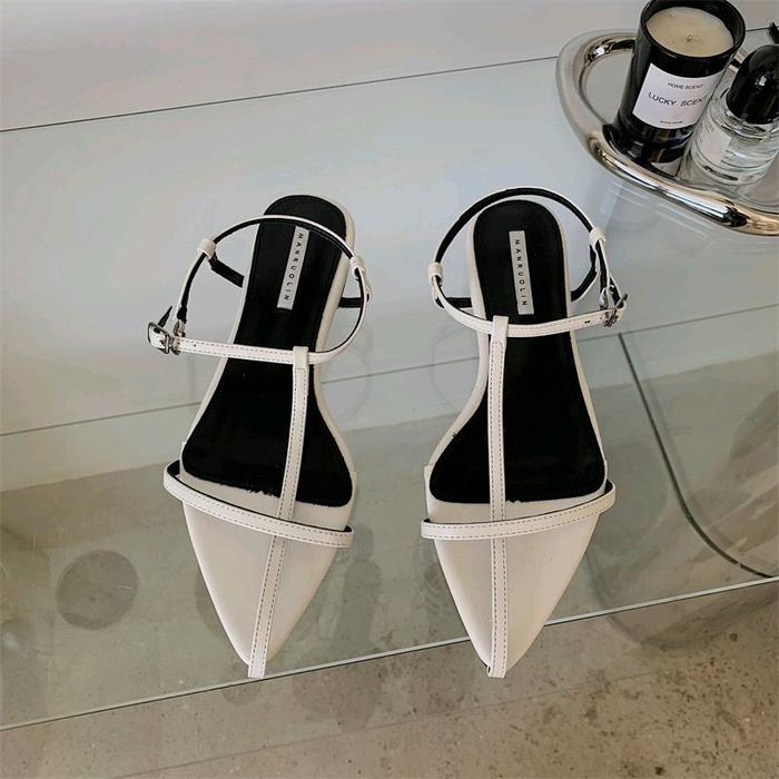 D'NIC Sandal wanita Heels Teplek Simpel shol Non Slip